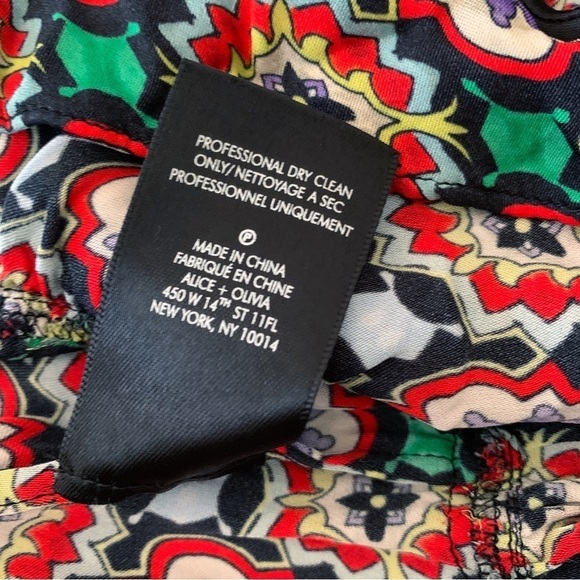 Alice + Olivia Arnette Mini Dress Small Tie Sleeves Multicolor - Picture 10 of 11